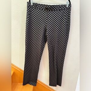 Betabrand Black and Grey Batstooth Pants